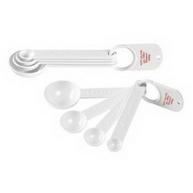 Custom Set Of Four Measuring Spoons, 7" W x 1 1/4" H