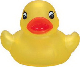 Custom Transparent Yellow Mini Rubber Duck, 2 1/2" L x 2 1/2" W x 2" H