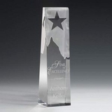 Custom Star Obelisk Optical Crystal Award (2 3/4