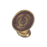 Custom Antique Brass Finish Medallion Stand