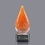 Custom Aventura Hand Blown Art Glass Award w/ Black Base, 7 1/2" H x 4" W x 4" D, Price/piece