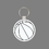 Custom Key Ring & Punch Tag - Basketball, Price/piece