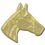 Custom Horse Head Lapel Pin, 1" L X 7/8" W, Price/piece