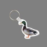 Custom Key Ring & Full Color Punch Tag W/ Tab - Mallard Duck