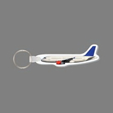 Custom Key Ring & Full Color Punch Tag W/ Tab - Passenger Airplane