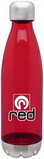 Custom 25 Oz. Red H2Go Impact Bottle, 10.5