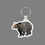 Custom Key Ring & Full Color Punch Tag W/ Tab - Brown Bear, Price/piece