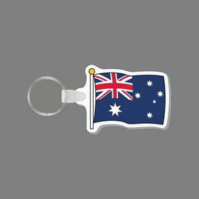 Key Ring & Full Color Punch Tag W/ Tab - Flag of Australia