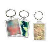 Custom Rectangle Clear Acrylic Keyring, 2