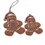 Custom 3D Gallery Print Gingerbread Man Ornaments (Mini Size Laser Imprinted), 1.875" L, Price/piece