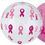 Blank 16" Inflatable Alternating Clear & Pink Ribbon Beach Ball