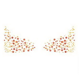 Custom Metallic Flashy Freckles Face Temporary Tattoo - Gold & Red (Large), 6.75