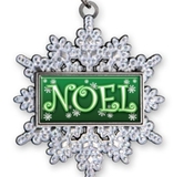 Custom Noel Snowflake Ornament