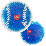 Custom Blue Baseball Hot/ Cold Pack with Gel Beads, 4