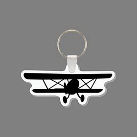 Custom Key Ring & Punch Tag W/ Tab - Biplane