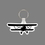 Custom Key Ring & Punch Tag W/ Tab - Biplane, Price/piece