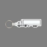 Key Ring & Punch Tag W/ Tab - Semi-Truck (Detail Outline)