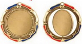 Custom Brass Etched Decal Medal w/ Enamel Fill (3
