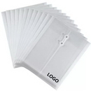 Custom Vertical Clear Plastic A4 File Envelope with Drawstring, 9 7/8" W x 13" H