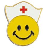 Blank Smiley Face Nurse Pin, 1