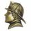 Blank Antique Brass Hand Painted Resin Fireman Head Plaque Mount (7 3/4"X5 3/4"), Price/piece