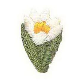 Custom Floral Embroidered Applique - Flower