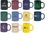 Custom Classic 11 Oz. Colored Mug, 4 5/8" W X 3 3/4" H, Price/piece