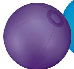 Custom 12" Inflatable Opaque Purple Beach Ball
