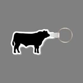 Custom Key Ring & Punch Tag - Steer (Silhouette) Tag W/ Tab