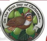 Custom Twelve Days Of Christmas Gallery Print Full Size Ornament (Day 10 - Ten Lords-A-Leaping), 2.25