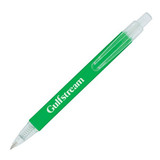 Custom Translucent Retractable Click Pen w/Clear Trim