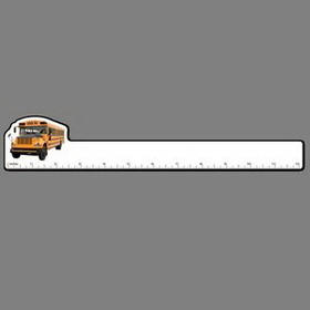 12" Ruler W/ Full Color School Bus