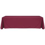 8' Blank Solid Color Polyester Table Throw - Burgundy