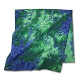 Custom Blue/ Green Tie Dye Bandanna 22x22 (Printed), 22