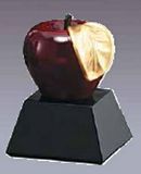 Blank Rosewood Apple on Black Trophy Base
