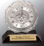 Custom Crystal Clock Award, 5 1/2