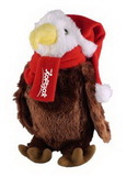 Custom Soft Plush Eagle with Christmas Scarf and Hat 8
