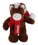 Custom Soft Plush Horse with Christmas Scarf and Hat 8