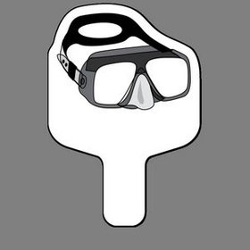 Custom Hand Held Fan W/ Goggles (Swimming/Diving), 7 1/2" W x 11" H