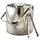 Custom Elegance Stainless Steel Collection 3 Quart Hammered Ice Bucket W/ Tongs, Price/piece