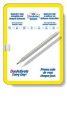 Custom .015 Laminated Cardstock Memo Board Kit with 2 magnets, pen & clip (5.5