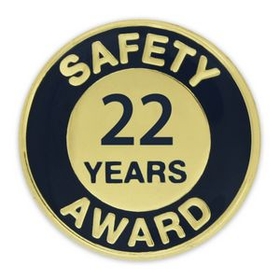 Blank Safety Award Pin - 22 Year, 3/4" W x 3/4" H