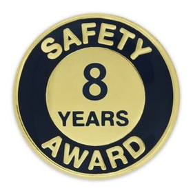 Blank Safety Award Pin - 8 Year, 3/4" W x 3/4" H
