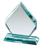 Blank Premium Jade Glass Arrowhead Award Mounted on Glass Base (7 1/2