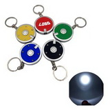 Custom Round LED Flashlight Keychain, 1 1/2