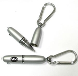 Custom Ballpoint Pen with LED Flashlight and Carabiner