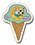 Custom Stock 25 Mil Ice Cream Cone Shape Magnet (2.25"x2.875"), Price/piece