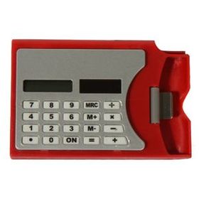 Custom Solar calculator/Business Card Holder, 4" L x 2 3/5" W x 2/5" H