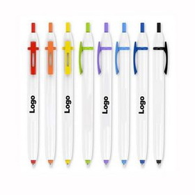 Custom Promotional Click Plastic Ballpoint Pen, 5 7/10" L x 2/5" W