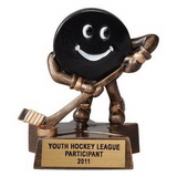 Custom Resin Hockey Trophy w/Mylar Strip Plate (4